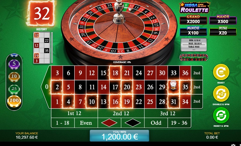 Juego Mega Fire Blaze Roulette online