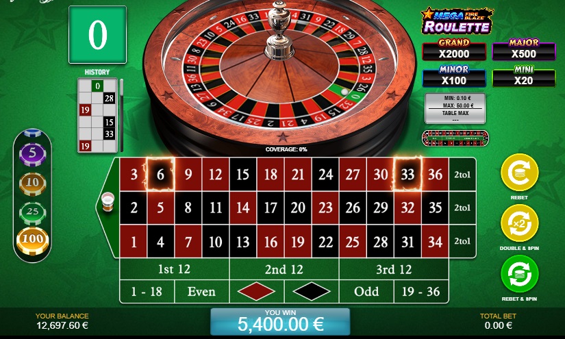 Slot Mega Fire Blaze Roulette Online