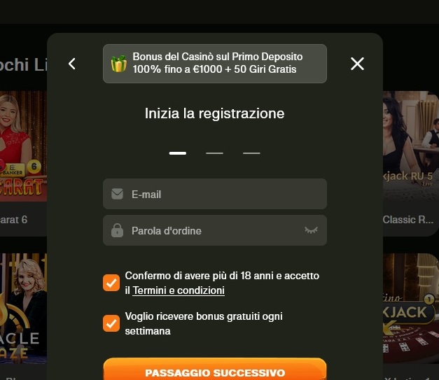 inizia la registrazione