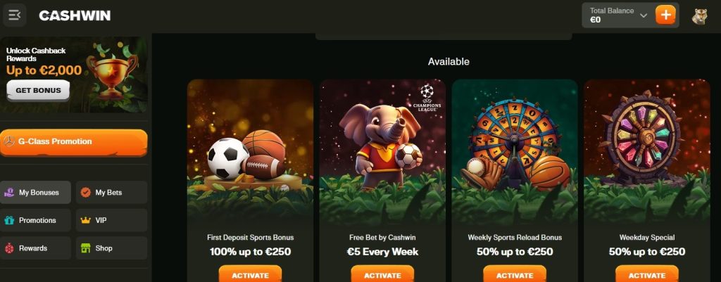 Cashwin bonus