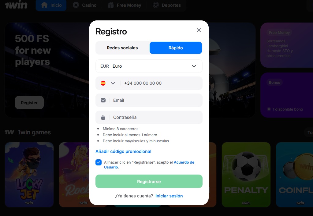 Formulario de inscripción