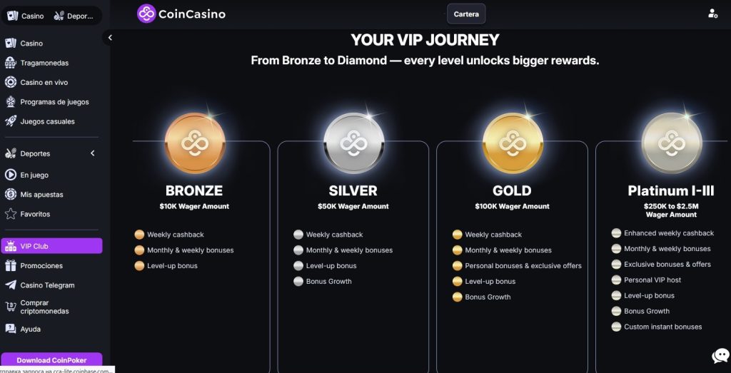 CoinCasino vip club 2